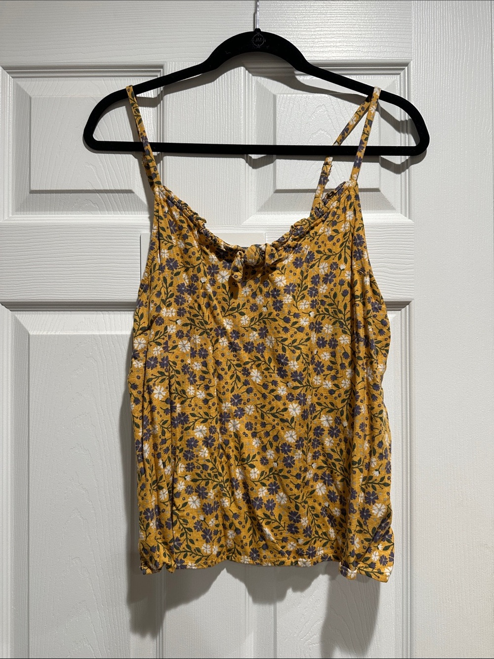 Modcloth Yellow Floral Spaghetti Strap Camisole